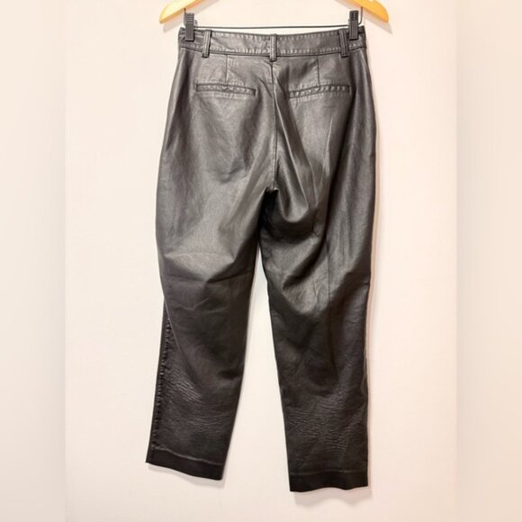Aritzia Babaton Black Faux Leather Trousers size 6 - Picture 3 of 10
